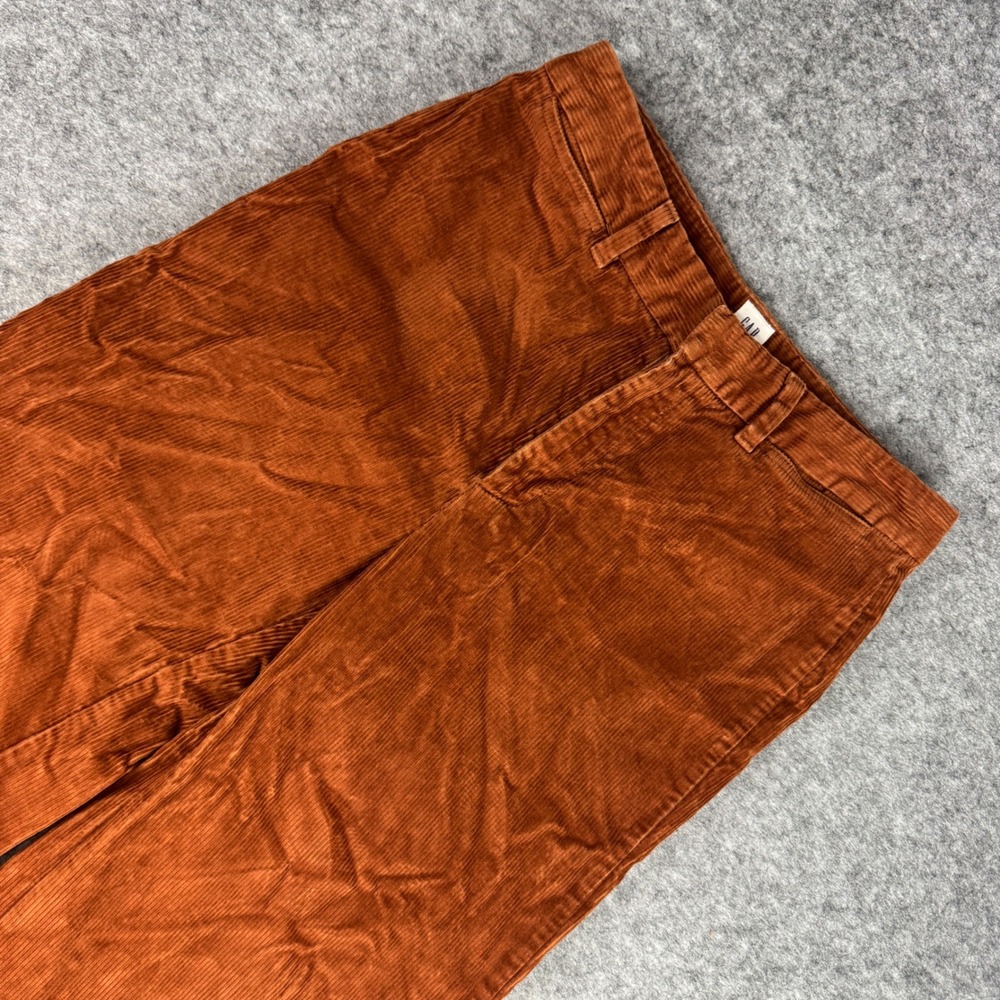 Gap Womens High Rise Wide Leg Crop Corduroy Pants Henna Brown 10 512976-00